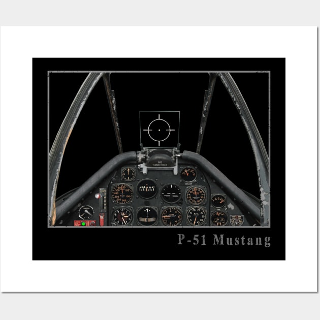 Cockpit Instruments P-51 fighter aircraft WW2 Wall Art by Jose Luiz Filho